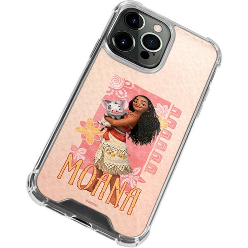 Disney Princess Moana and Pua iPhone 14 Pro Clear Case